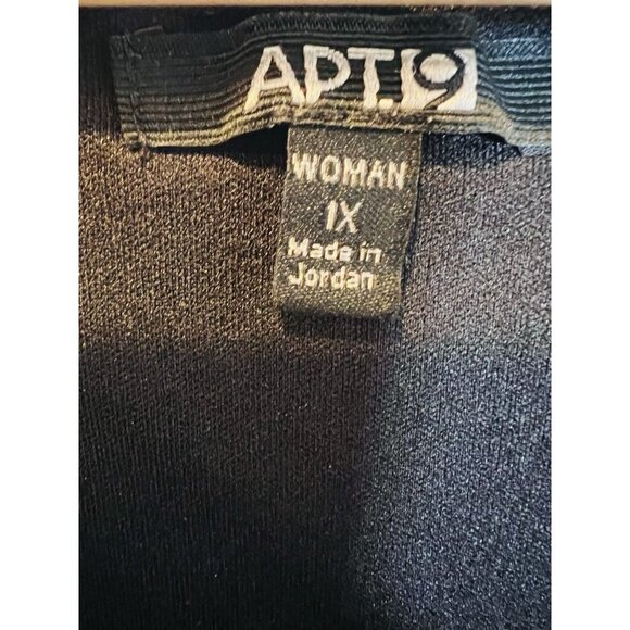 Apt 9 Purple Tropical Sleeveless Blouse Top Plus Size 1X Scoop Neck - Picture 3 of 5